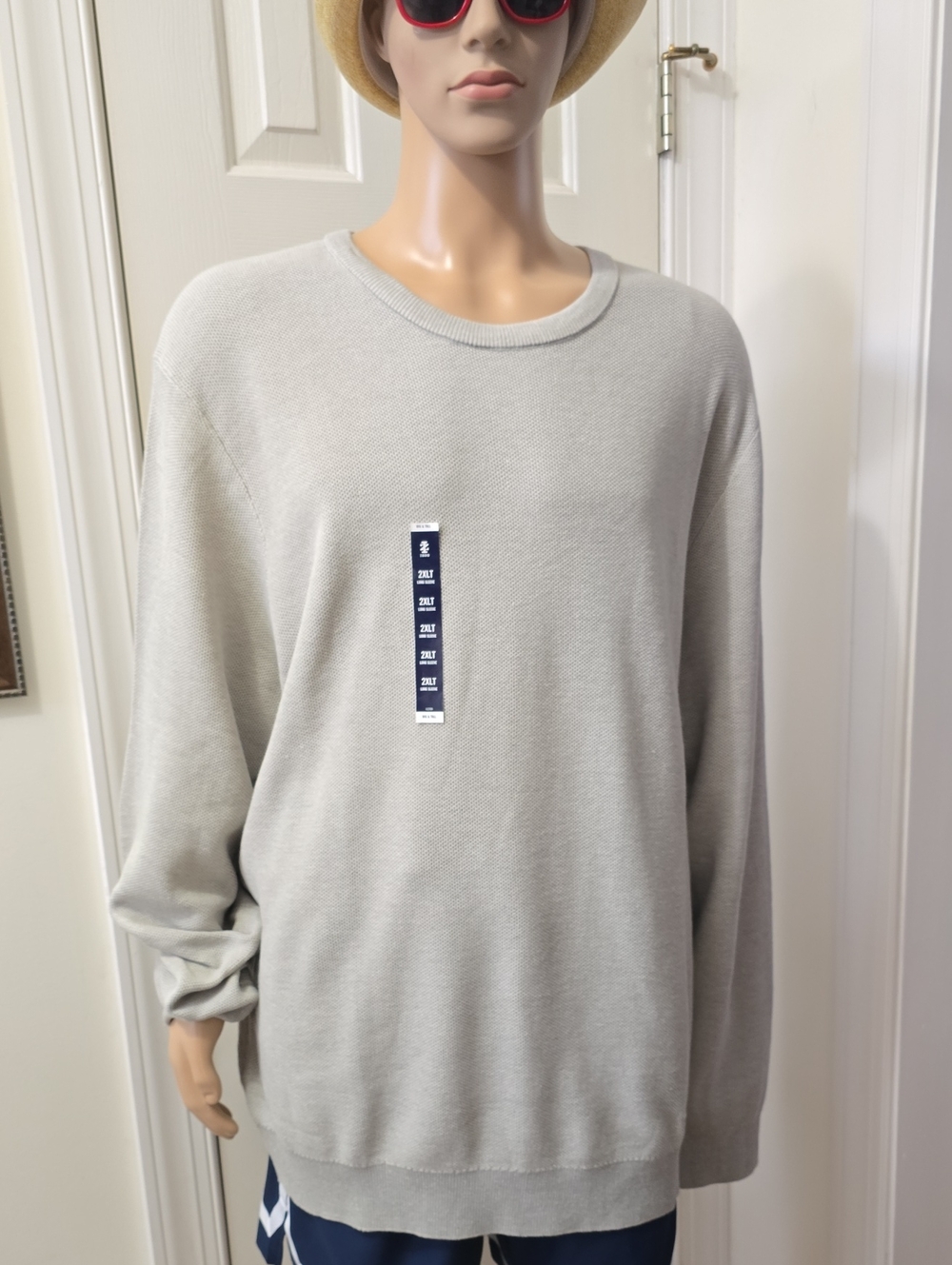 IZOD Brand Men's Big And Tall Gray Pullover Sweater Size 2XLT